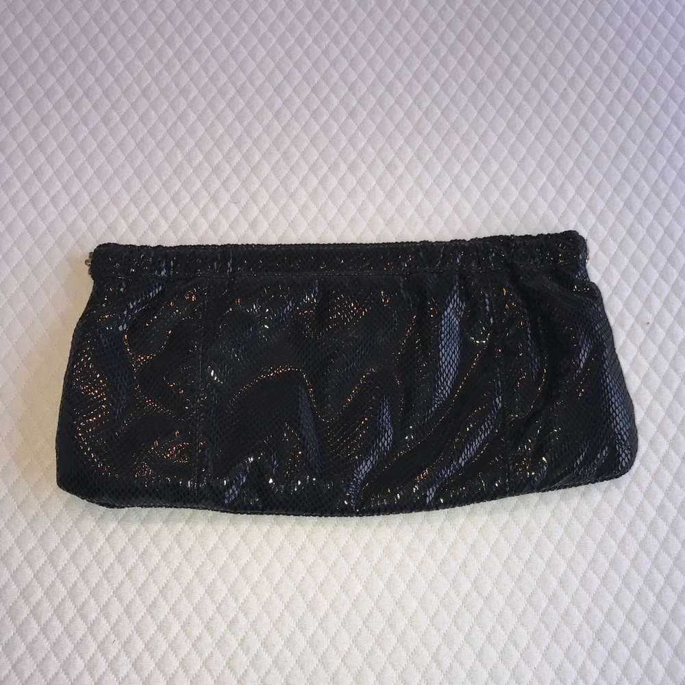 Black sequin clutch